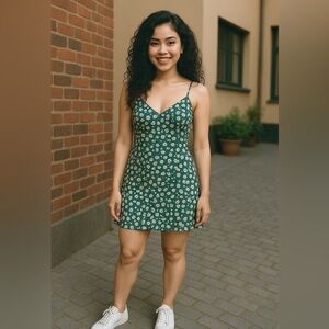 Casual to Chic! REFORMATION Green Floral Dress | Sz S